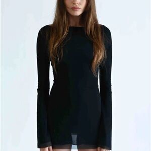 Chic Black Long Sleeve Dress